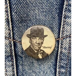 Three Stooges Shemp Pinback Vintage Button Badge Pin Old Hollywood Comedy #015